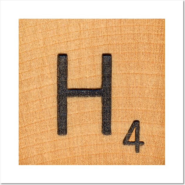 Scrabble Letter 'H' Wall Art by RandomGoodness